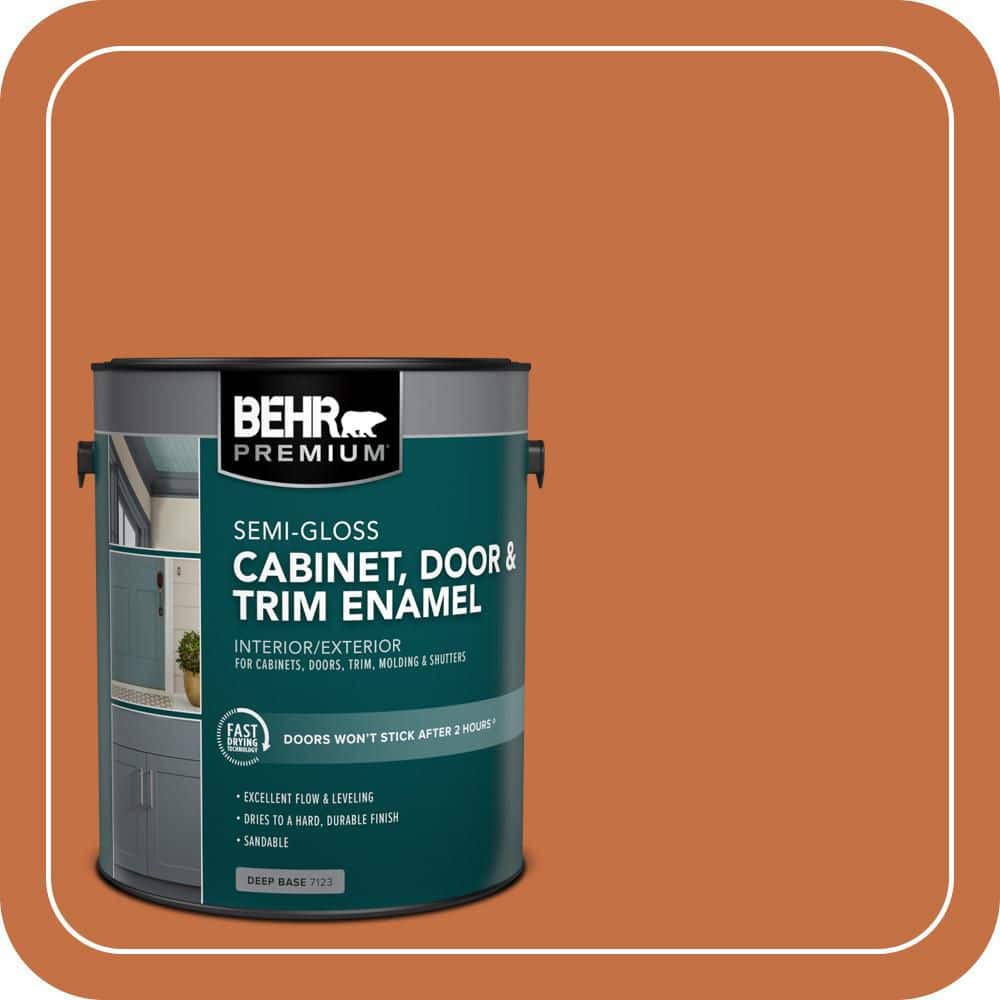 BEHR PREMIUM 1 gal. #M220-7A Fall Foliage Semi-Gloss Enamel Interior/Exterior Cabinet, Door & Trim Paint