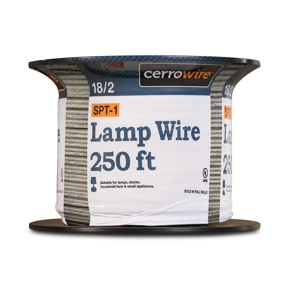 Cerrowire 250 ft. 18/2 Clear Stranded SPT-1 Copper Lamp Wire (1)