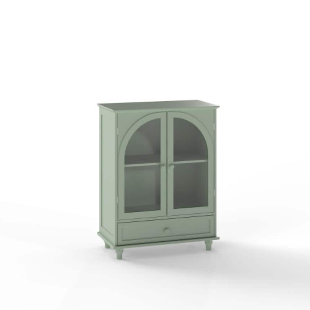 Unbranded 27.95 in. W x 14.96 in. D x 36.8 in. H Bathroom Green Linen Cabinet