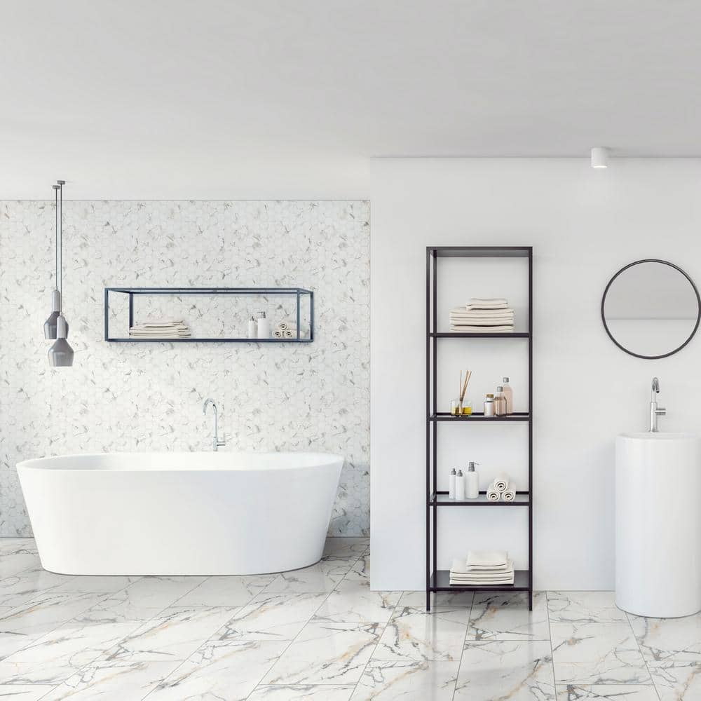MSI Lockson Mix 3 in. Hexagon 11 in. x 13 in. x 0.31 in. Matte Porcelain Mosaic Floor and Wall Tile (0.86 sq. ft. / Each) (3)