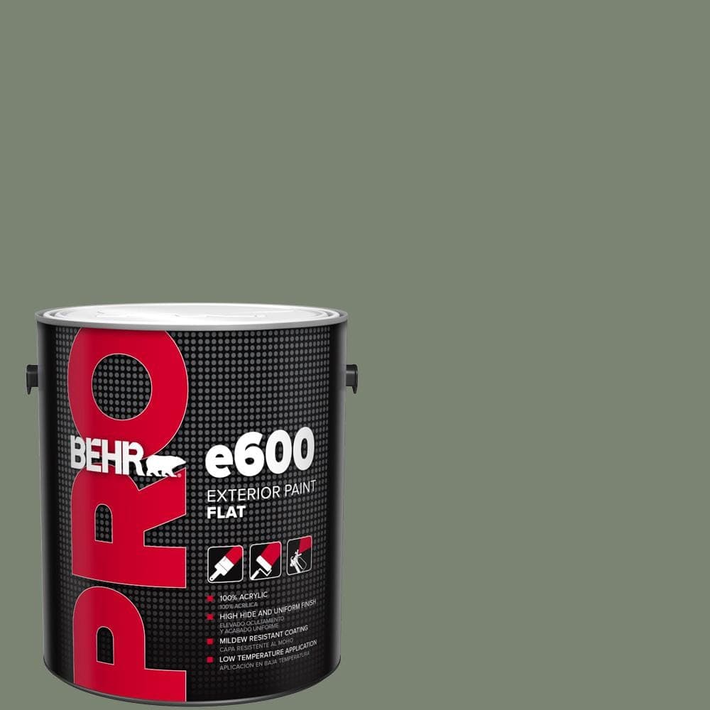 BEHR PRO 1 gal. #ICC-77 Sage Green Flat Exterior Paint