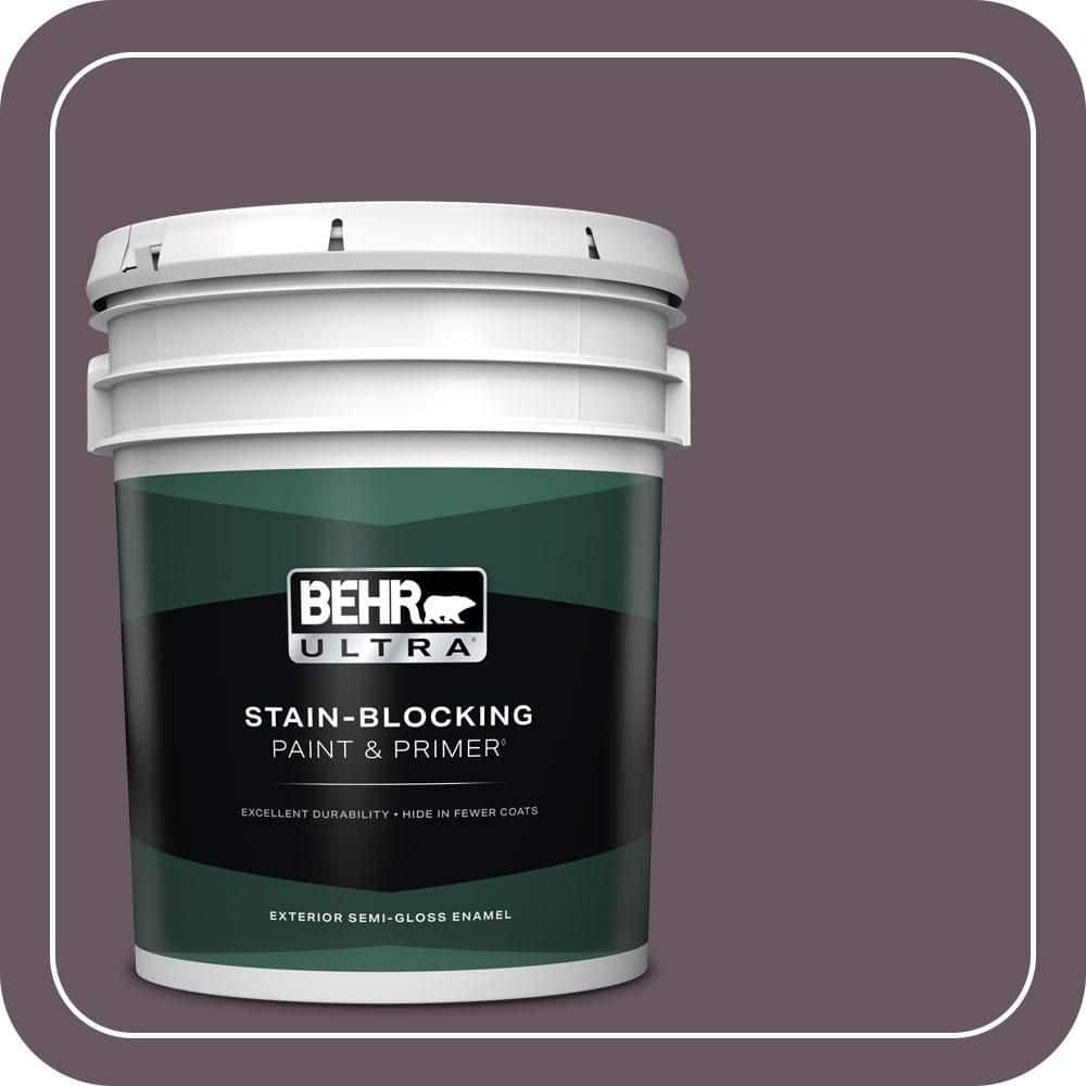 BEHR ULTRA 5 gal. #N100-6 Urban Legend Semi-Gloss Enamel Exterior Paint & Primer