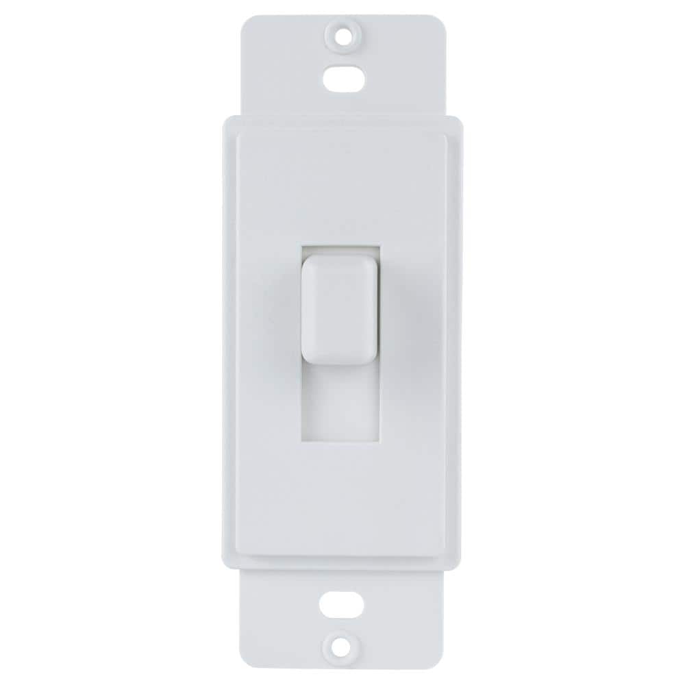 Commercial Electric 1-Gang Toggle Cover-up Plastic Wall Plate Adapter, White (Textured/Paintable Finish)