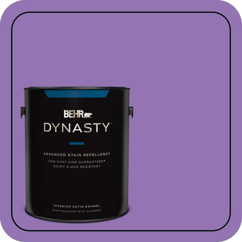 BEHR DYNASTY 1 gal. #P570-5 Romantic Moment Satin Enamel Interior Stain-Blocking Paint and Primer