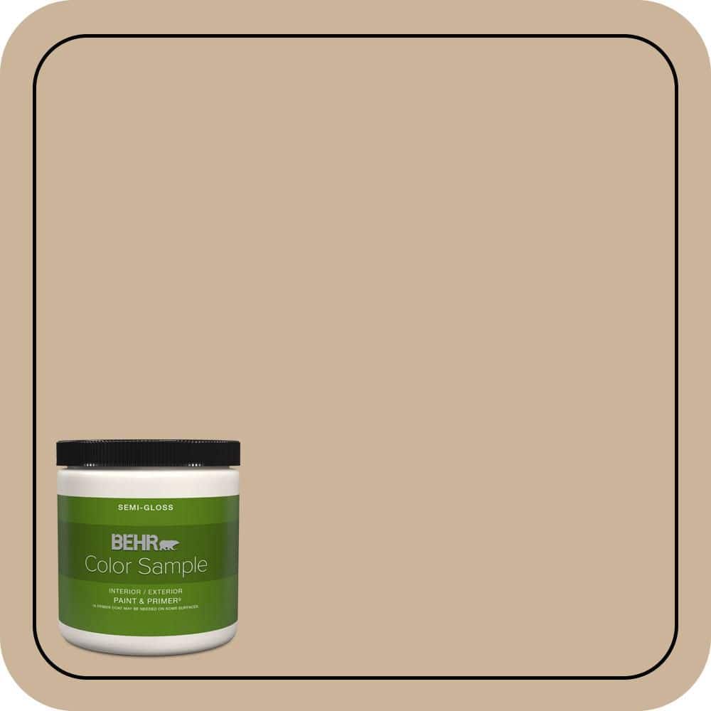 BEHR PREMIUM PLUS 8 oz. #T17-03 Sepia Filter Semi-Gloss Interior/Exterior Paint & Primer Color Sample