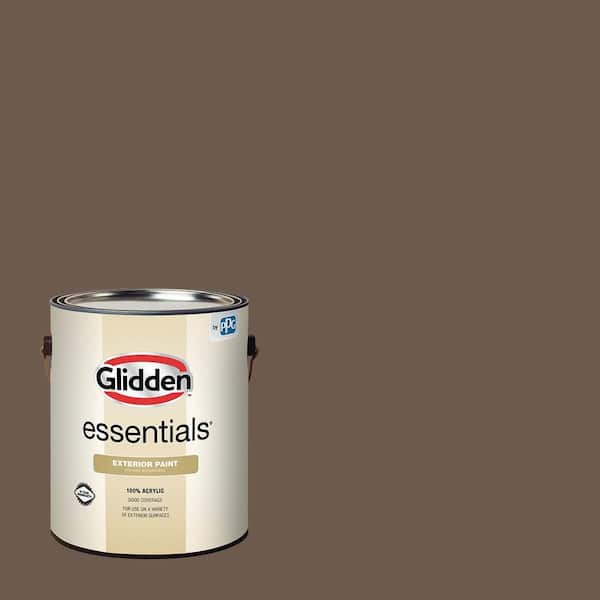 Glidden Essentials 1-gal. PPG1077-7 Coffee House Flat Exterior Paint (2)