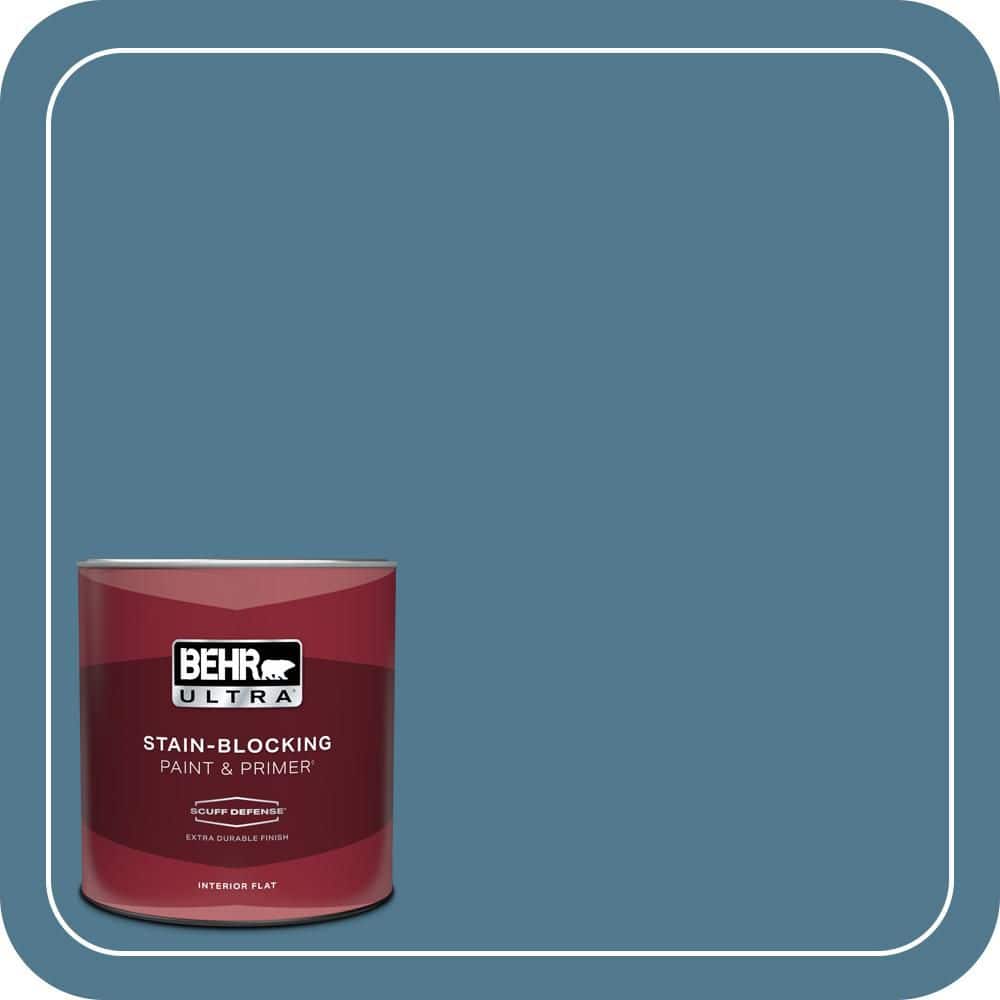 BEHR ULTRA 1 qt. #PPU14-03 Cayman Bay Extra Durable Flat Interior Paint & Primer