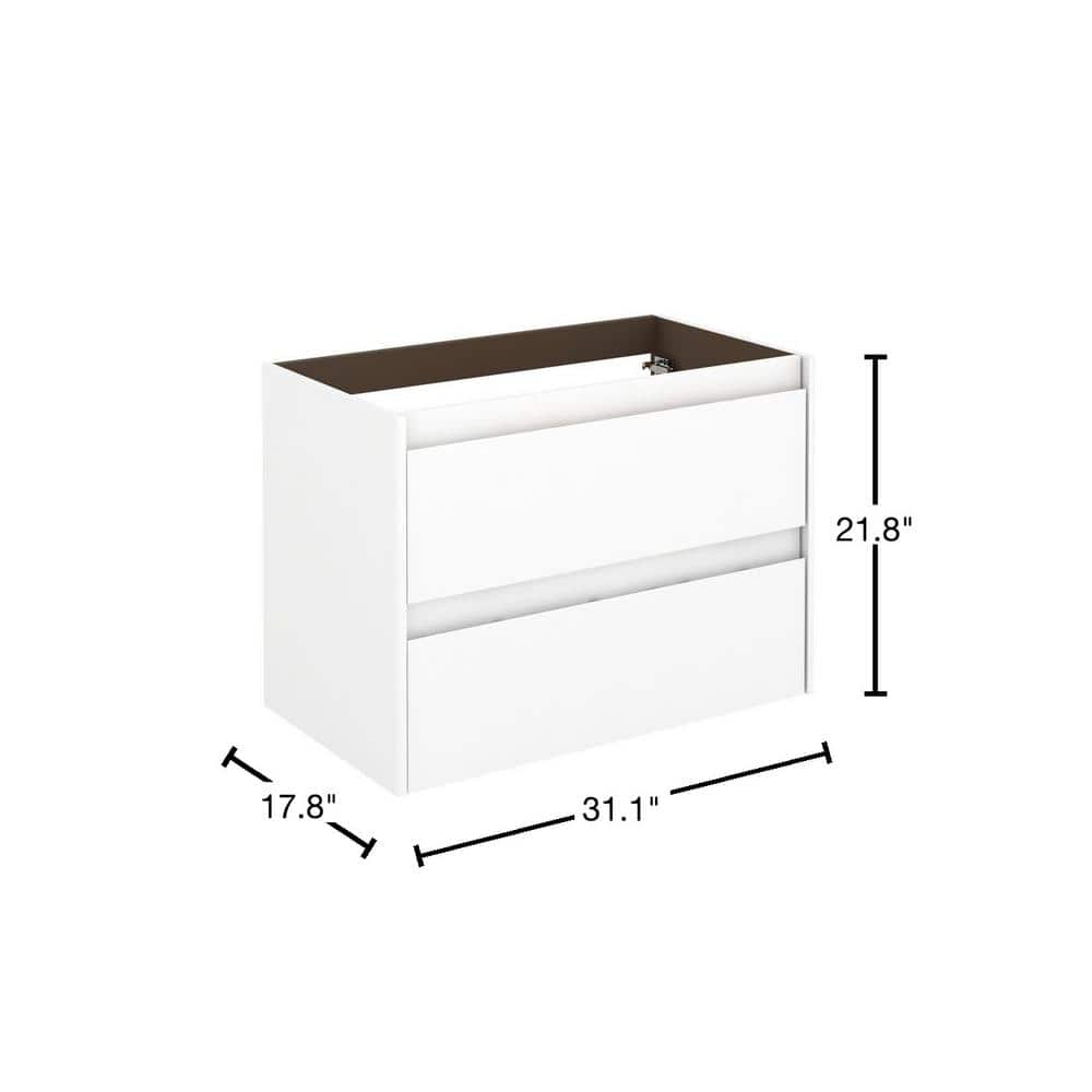WS Bath Collections Ambra 1 in. W 17.6 in. D 21.8 in. H Bath Vanity Cabinet Only (2)