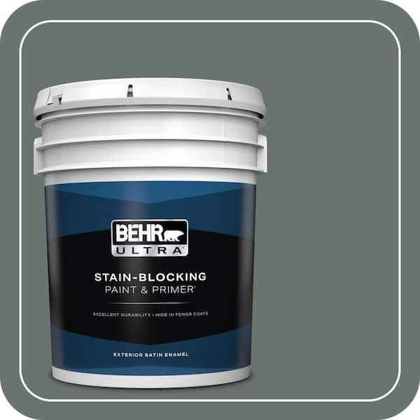 BEHR ULTRA 5 gal. #PPU12-18 Heritage Park Satin Enamel Exterior Paint & Primer (2)