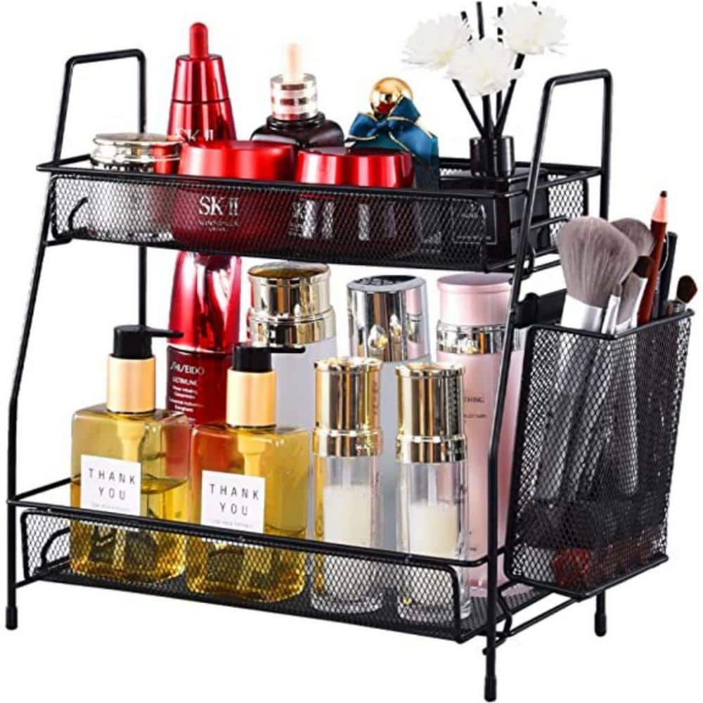 Dyiom Bathroom Organizer Countertop, 2-Tier Spice Rack Counter Organizer, Skincare Organizers, Storage Organizer