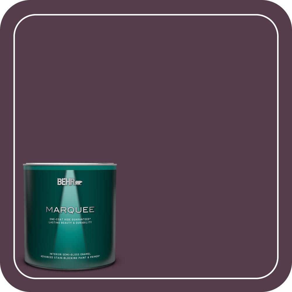 BEHR MARQUEE 1 qt. #T15-4 Your Majesty Semi-Gloss Enamel Interior Paint & Primer