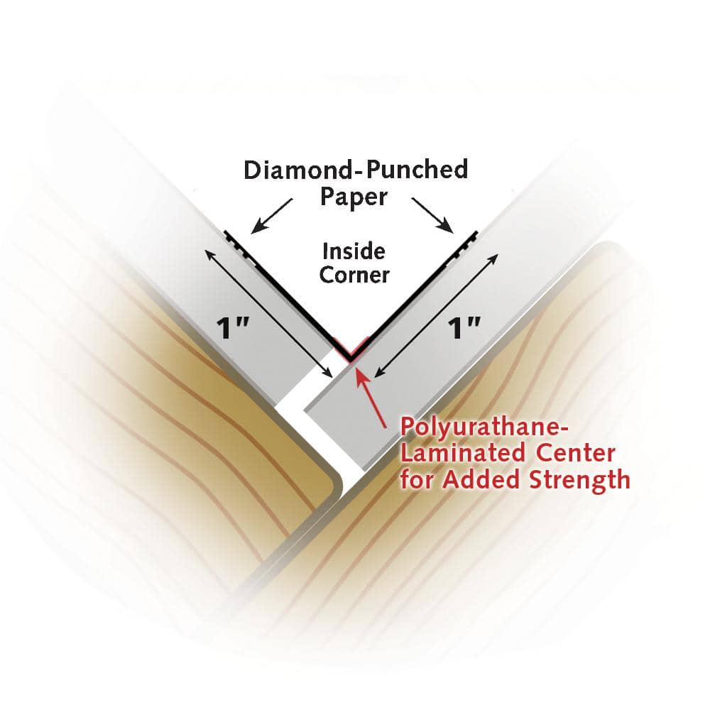 Strait-Flex 2-1/16 in. x 100 ft. Perfect-90 Flexible Paper Drywall Corner Trim (4)