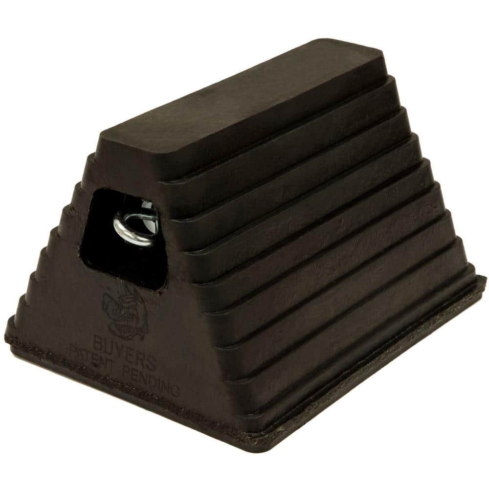 BUYERS PRODUCTS Rubber Wheel Chock with Chain Eye
