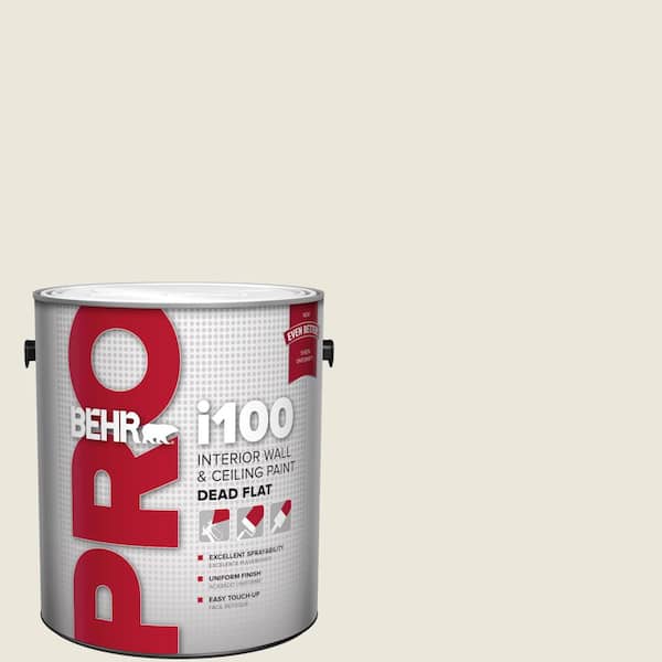 BEHR PRO 1 gal. #BXC-32 Picket Fence White Dead Flat Interior Paint (2)