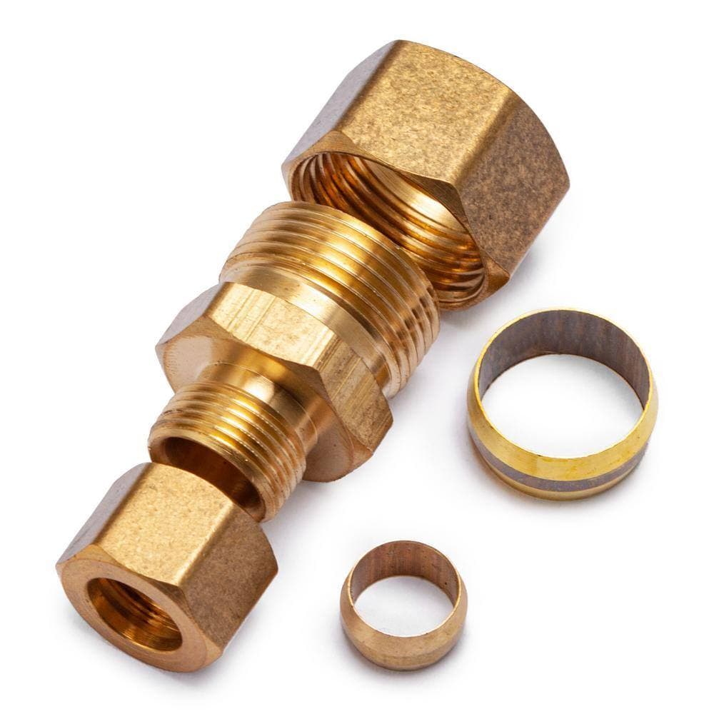 LTWFITTING 5/8 in. O.D. 3/8 in. O.D. Brass Compression Reducing Coupling Fitting (2)