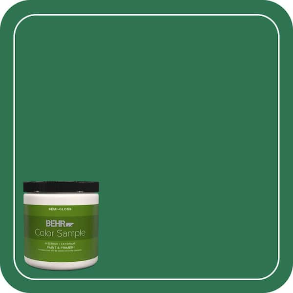 BEHR PREMIUM PLUS 8 oz. #P420-7 Crown Jewel Semi-Gloss Interior/Exterior Paint & Primer Color Sample (2)