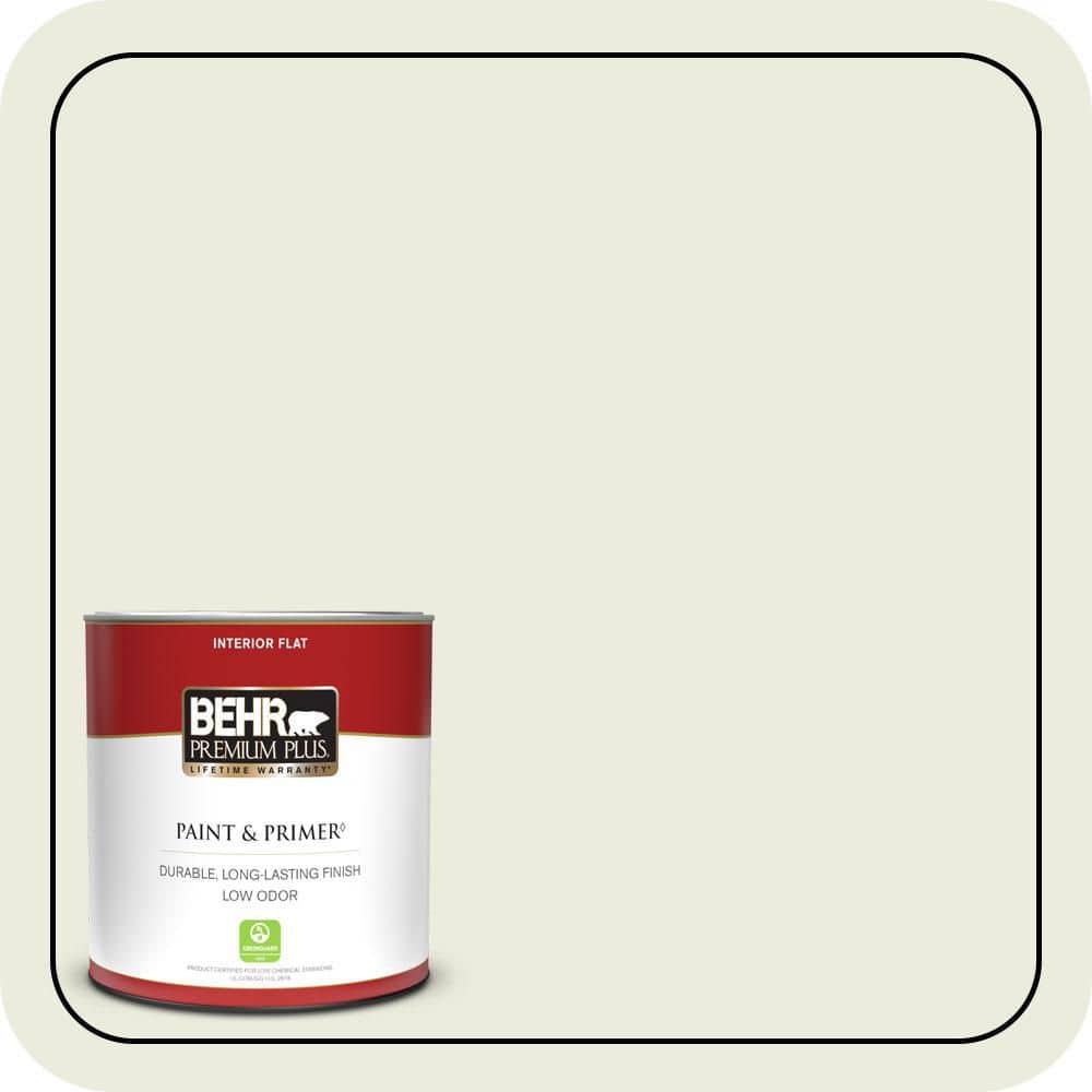 BEHR PREMIUM PLUS #BWC-18 Spring White Flat Low Odor & Primer (1)