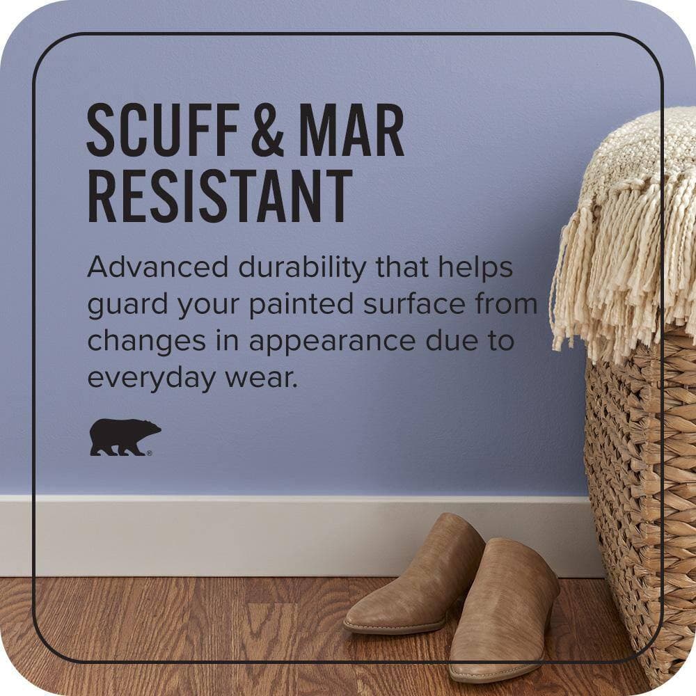 BEHR PREMIUM PLUS #S540-4 Vintage Ribbon One-Coat Hide Enamel Interior Stain-Blocking Paint and Primer (4)