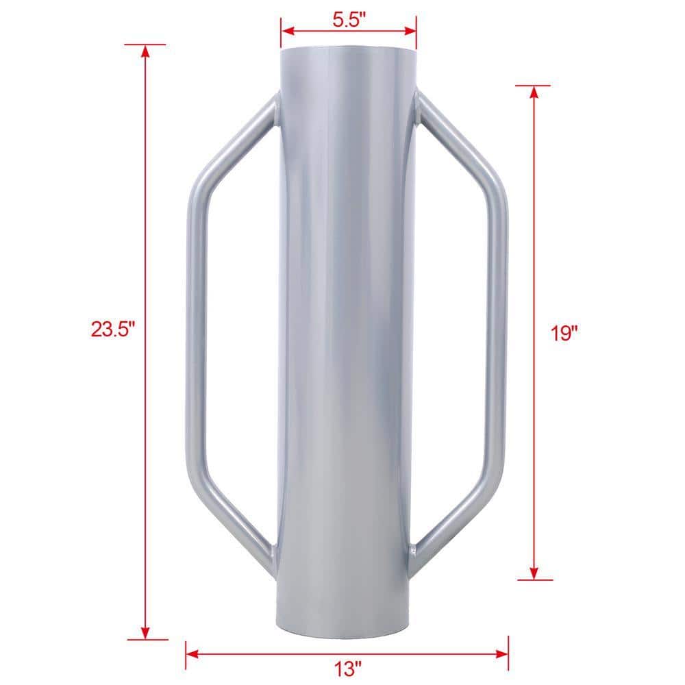 Kahomvis 5.5 in. x 13 in. x 23.5 in. Metal Fence Post Driver, Heavy-Duty T Post Pounder Rammer for Installing Fence Post (3)