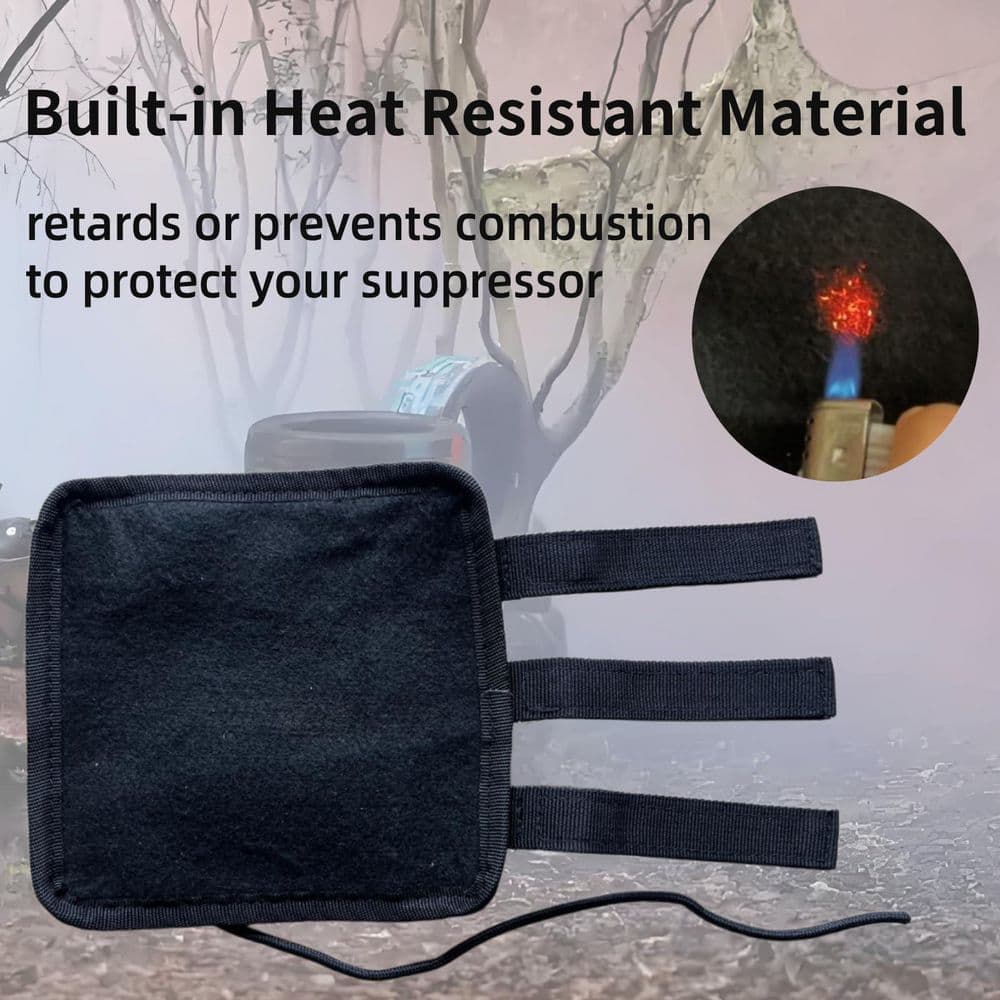 Unbranded 6 in. Suppressor Cover 1000°F Heat Resistant, Burn Proof Fiberglass and Silicon Lining, Flame-Retardant Sleeve (3)