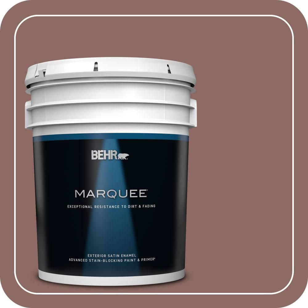 BEHR MARQUEE 5 gal. #700B-5 Red Stone Satin Enamel Exterior Paint & Primer