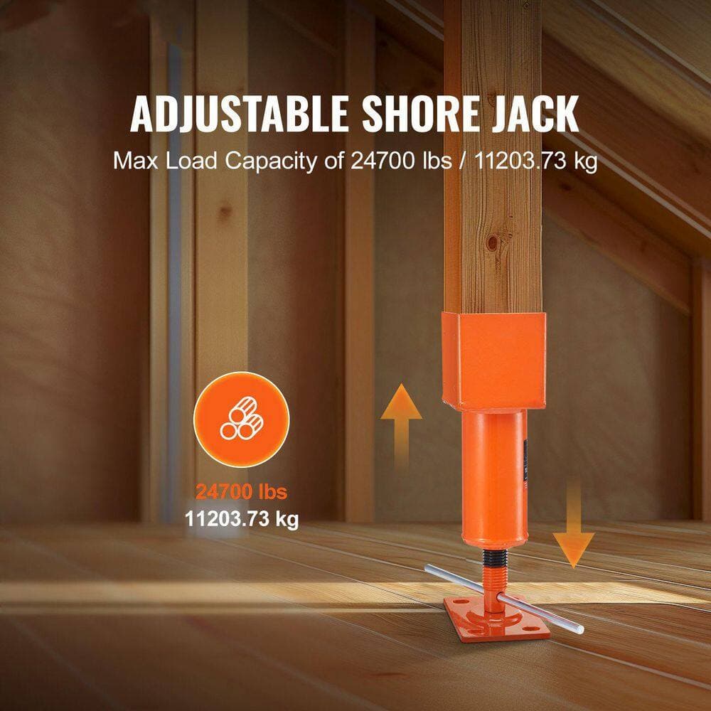 Laybus 4 in. x 4 in. 13.2 in. -18.7 in. Height Range Screw Jack Post,24700 lb. Adjustable Shore Jack, Temporary House Jack Pole (2)