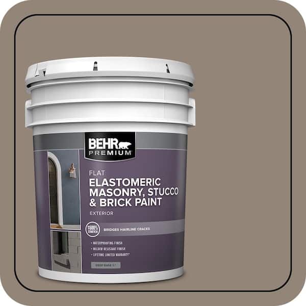 BEHR PREMIUM 5 gal. #N220-5 Ottertail Elastomeric Masonry, Stucco and Brick Exterior Paint (2)