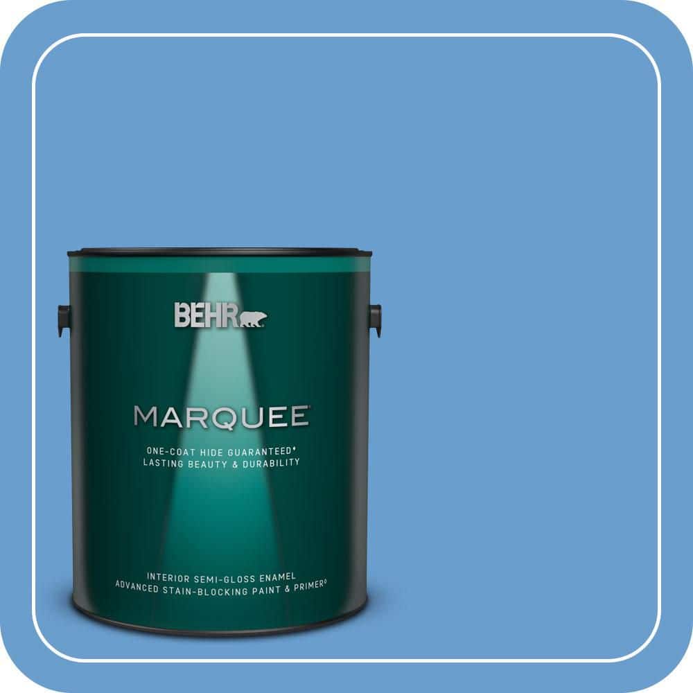BEHR MARQUEE 1 gal. #570B-5 Gulf Stream Semi-Gloss Enamel Interior Paint & Primer
