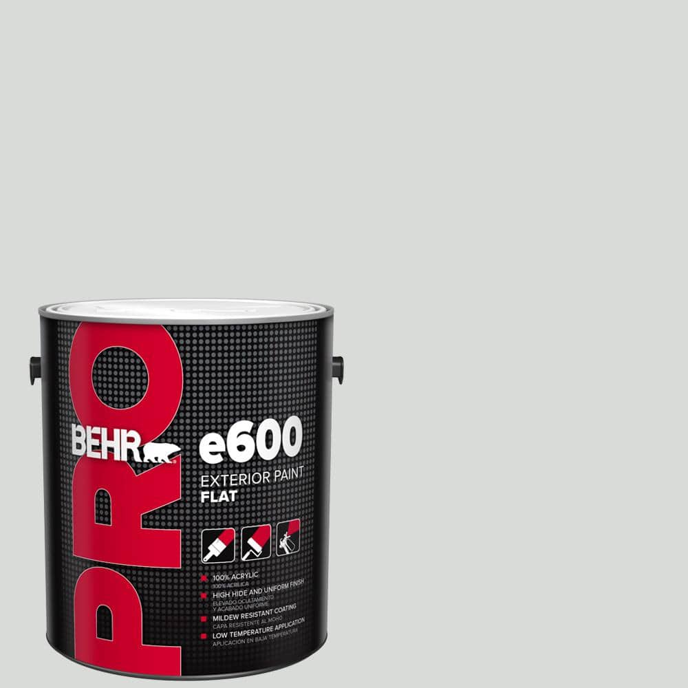 BEHR PRO 1 gal. #N460-1 Evening White Flat Exterior Paint (1)