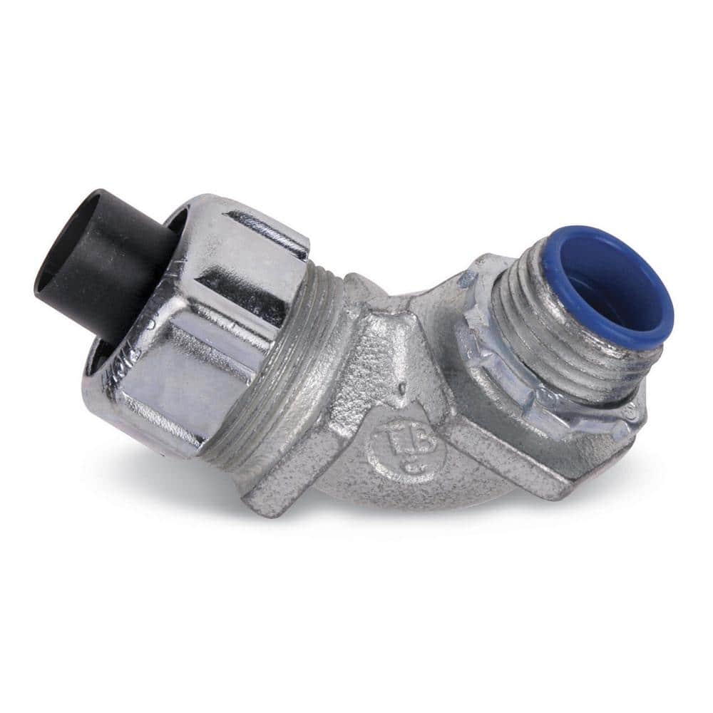 Carlon 1/2 in. 2-Piece 90° Liquid Tight Connector (5-pack) (LT950G-B5-5R) (1)
