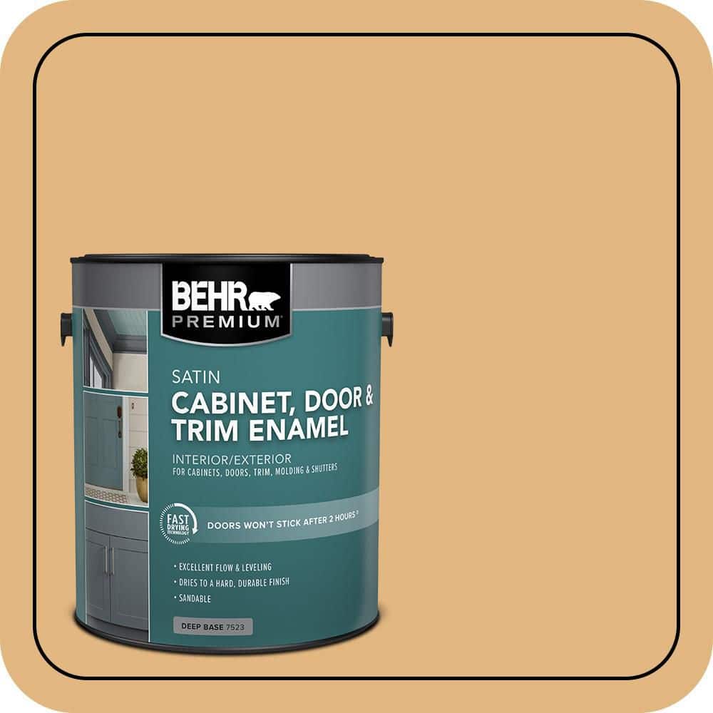 BEHR PREMIUM 1 gal. #M270-5 Beehive Satin Enamel Interior/Exterior Cabinet, Door & Trim Paint (1)