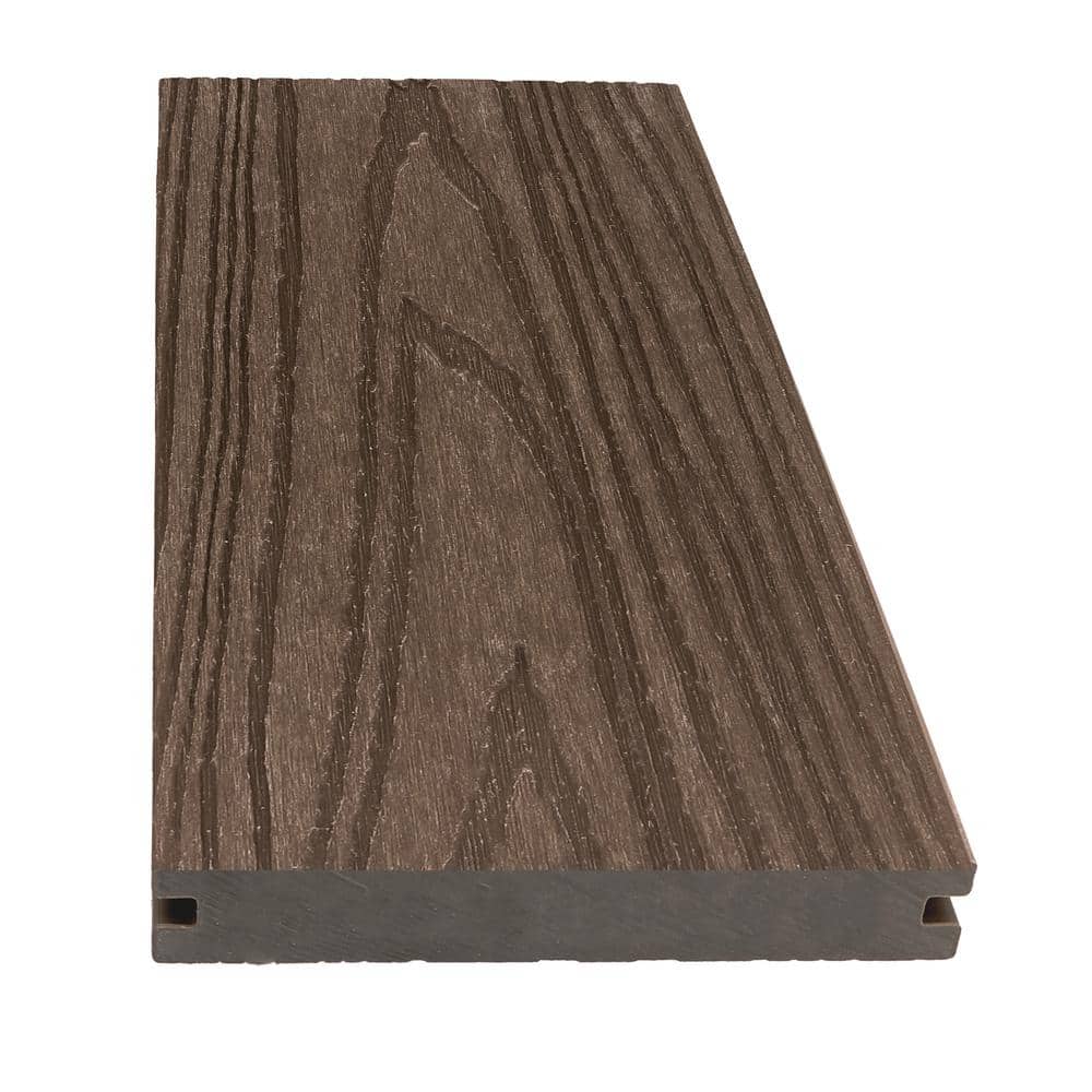 CREATIVE SURFACES 1 in. x 5.43 in. x 8 ft. Canyon Brown Composite Decking Boards (4 Planks)
