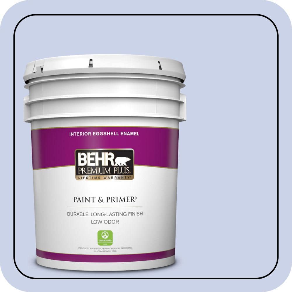BEHR PREMIUM PLUS 5 gal. #600A-2 Lazy Sunday Eggshell Enamel Low Odor Interior Paint & Primer