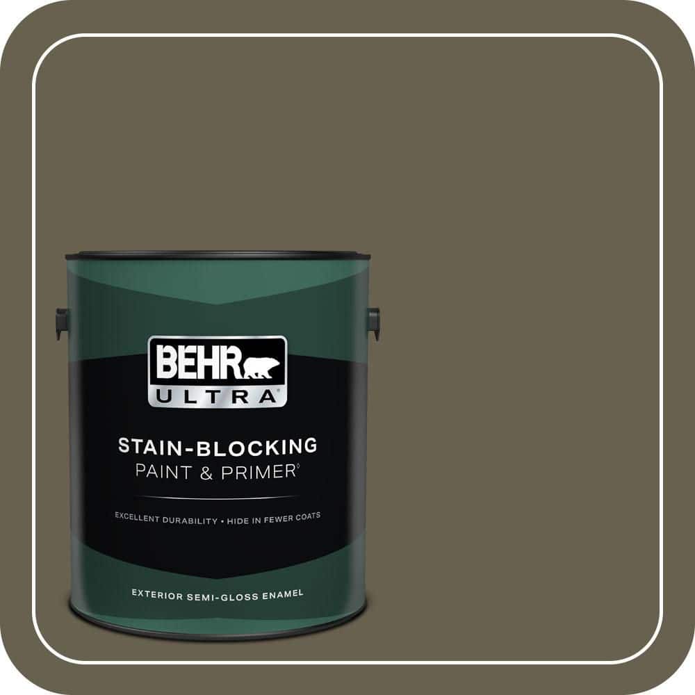 BEHR ULTRA 1 gal. #PPU8-25 Ivy Topiary Semi-Gloss Enamel Exterior Paint & Primer