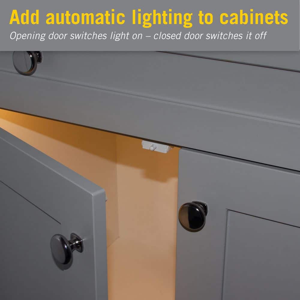 Armacost Lighting Cabinet Door Push Button LED Light Switch White 2 Pack (3)