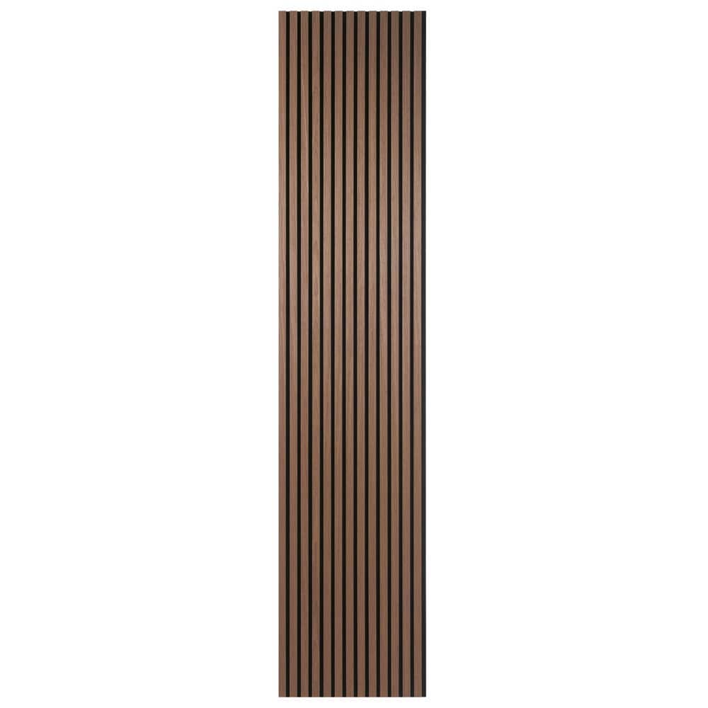 FIBROTECH Quanti Acoustic 0.70 in. x 20.47 in. x 96.06 in. Walnut FSC 100 % Sound Absorbing Wall Panel (2)