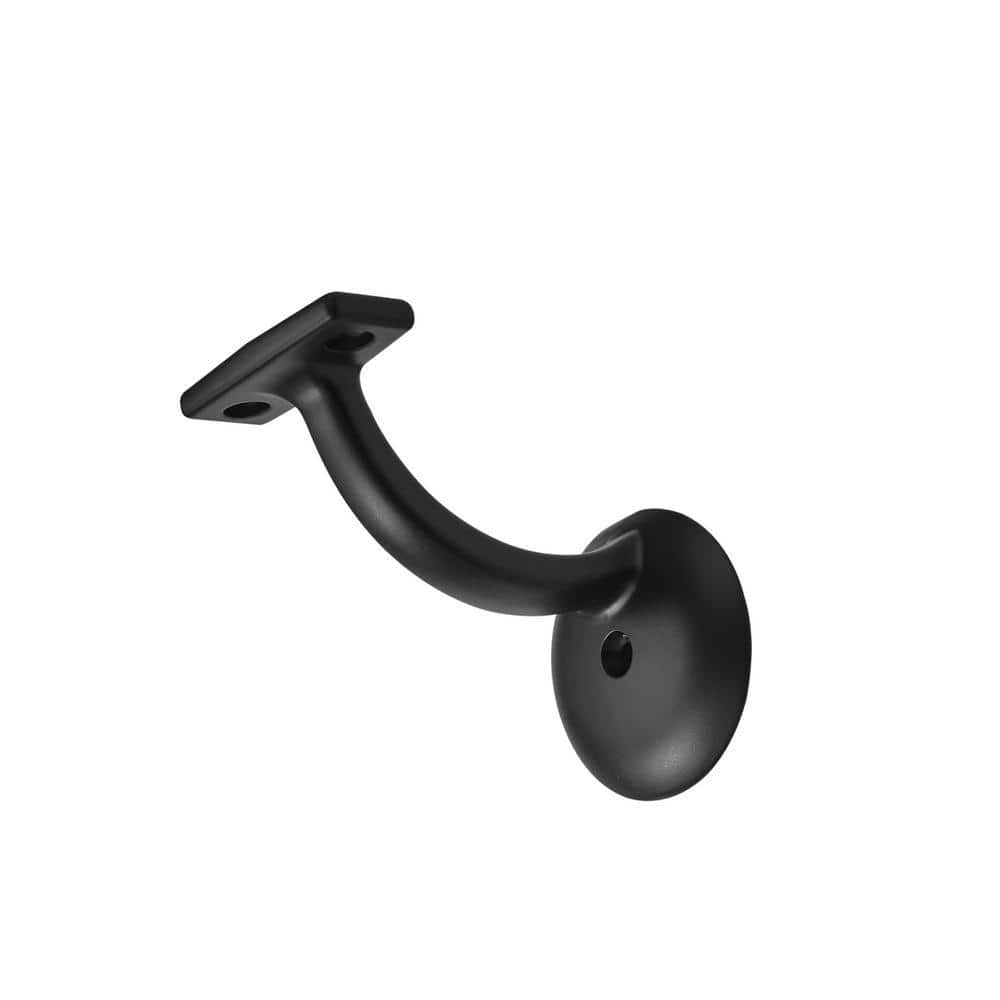 Angel Sar Black Hand Rail Bracket Heavy-Duty Hardware for Stairways, Home or Office Stair Support Handrail Brackets (10-Pack) (3)