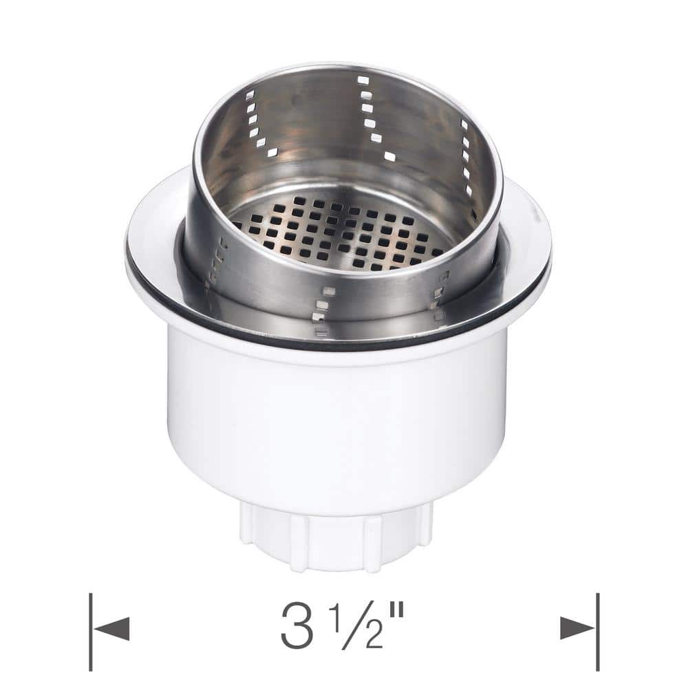 Blanco 3.5 in. 3-in-1 Stainless Steel Kitchen Basket Strainer (2)
