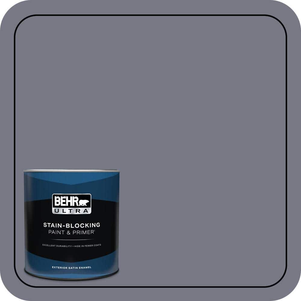 BEHR ULTRA 1 qt. #N540-5 Infamous Satin Enamel Exterior Paint & Primer