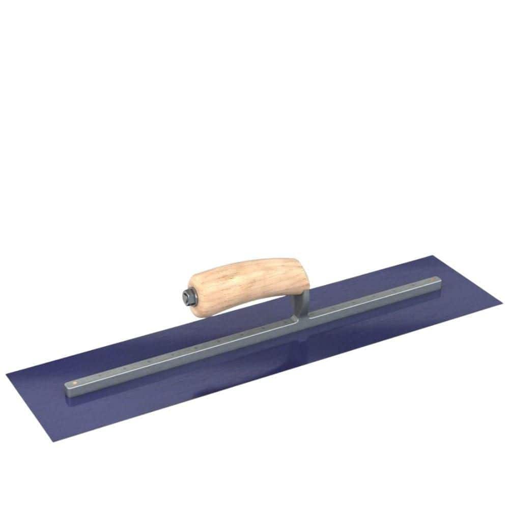 Unbranded 20 in. x 4 in. Square Finishing Trowel with Wood Handle (2)