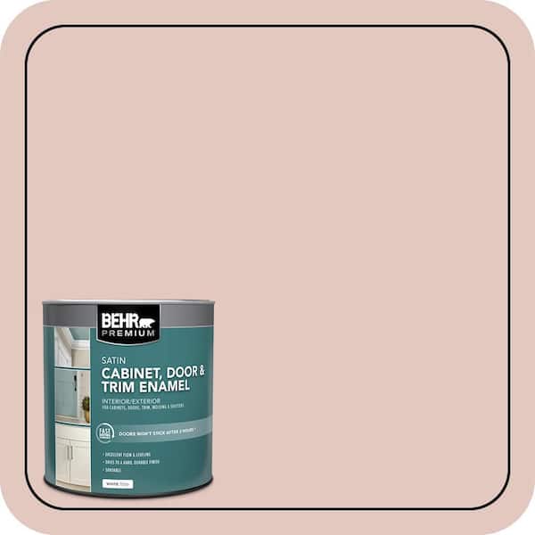 BEHR PREMIUM 1 qt. #S170-2 Rosewater Satin Enamel Interior Cabinet and Trim Paint (2)