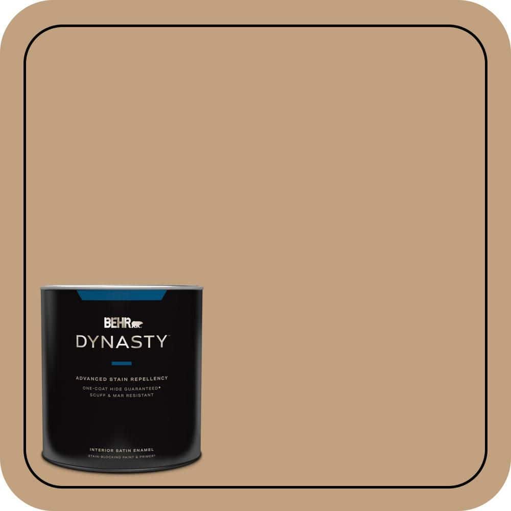 BEHR DYNASTY 1 qt. #S280-4 Real Cork One-Coat Hide Satin Enamel Interior Stain-Blocking Paint and Primer