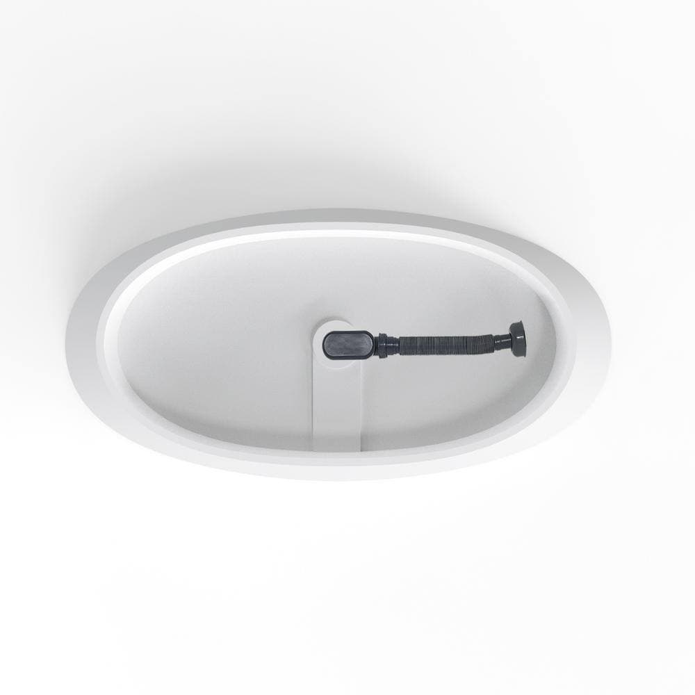 Dimakai 66.9 in. x 33.5 in. Soaking Bathtub with Center Drain in Glossy White (3)