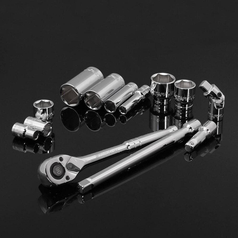 Stark 84 PCS 1/2 in. DR Master Socket Standard Deep SAE MM Ratchet Extension (2)