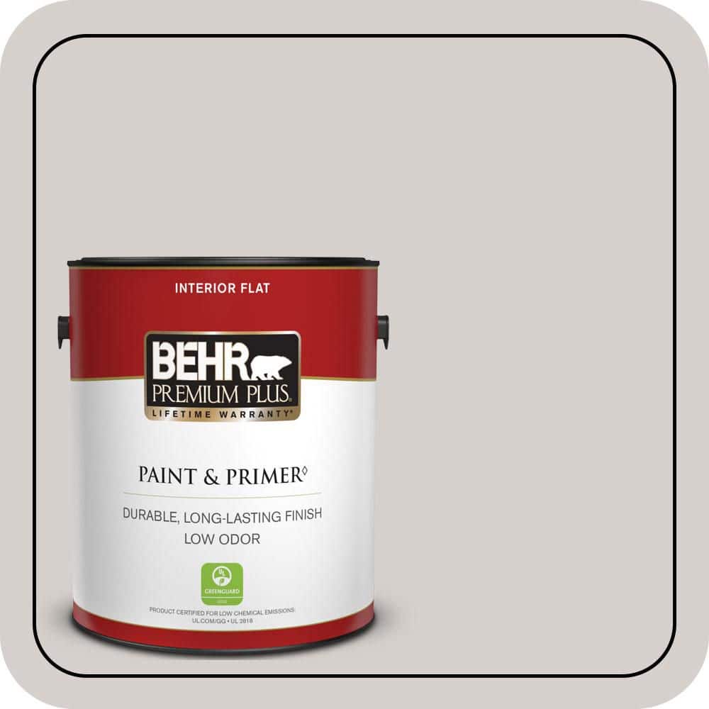 BEHR PREMIUM PLUS 1 Gal. #N140-1A Soft Lilac Flat Low Odor Interior Paint and Primer