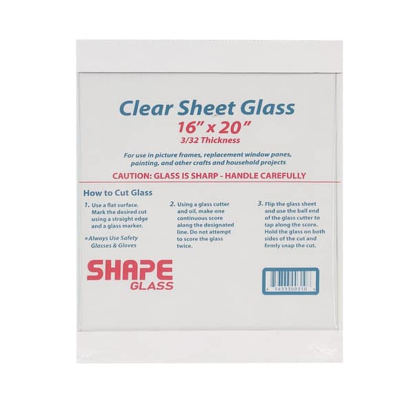 Unbranded 16 in. x 20 in. x .0938 in. Clear Glass (2)