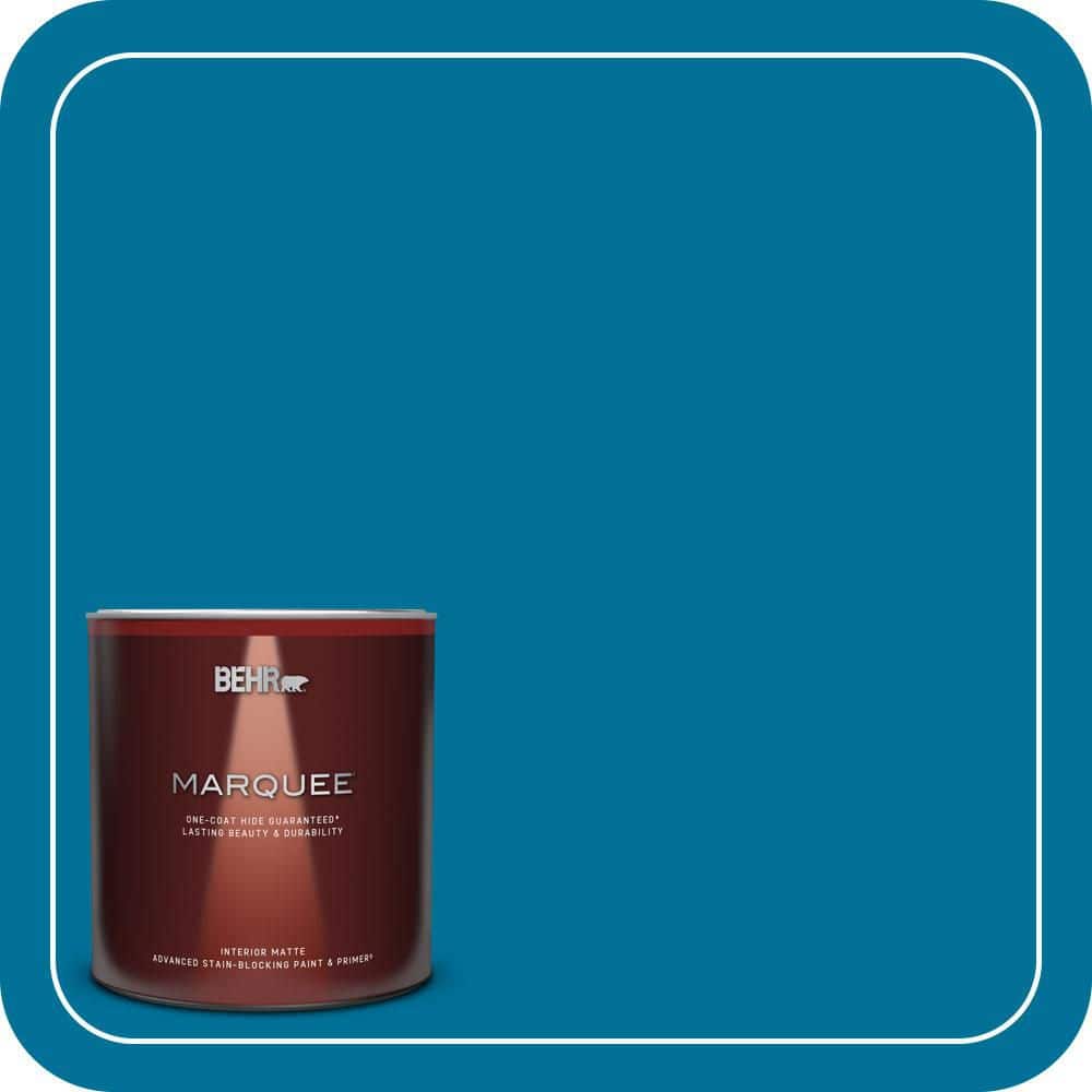 BEHR MARQUEE 1 qt. #S-G-530 Glacier Lake Matte Interior Paint & Primer