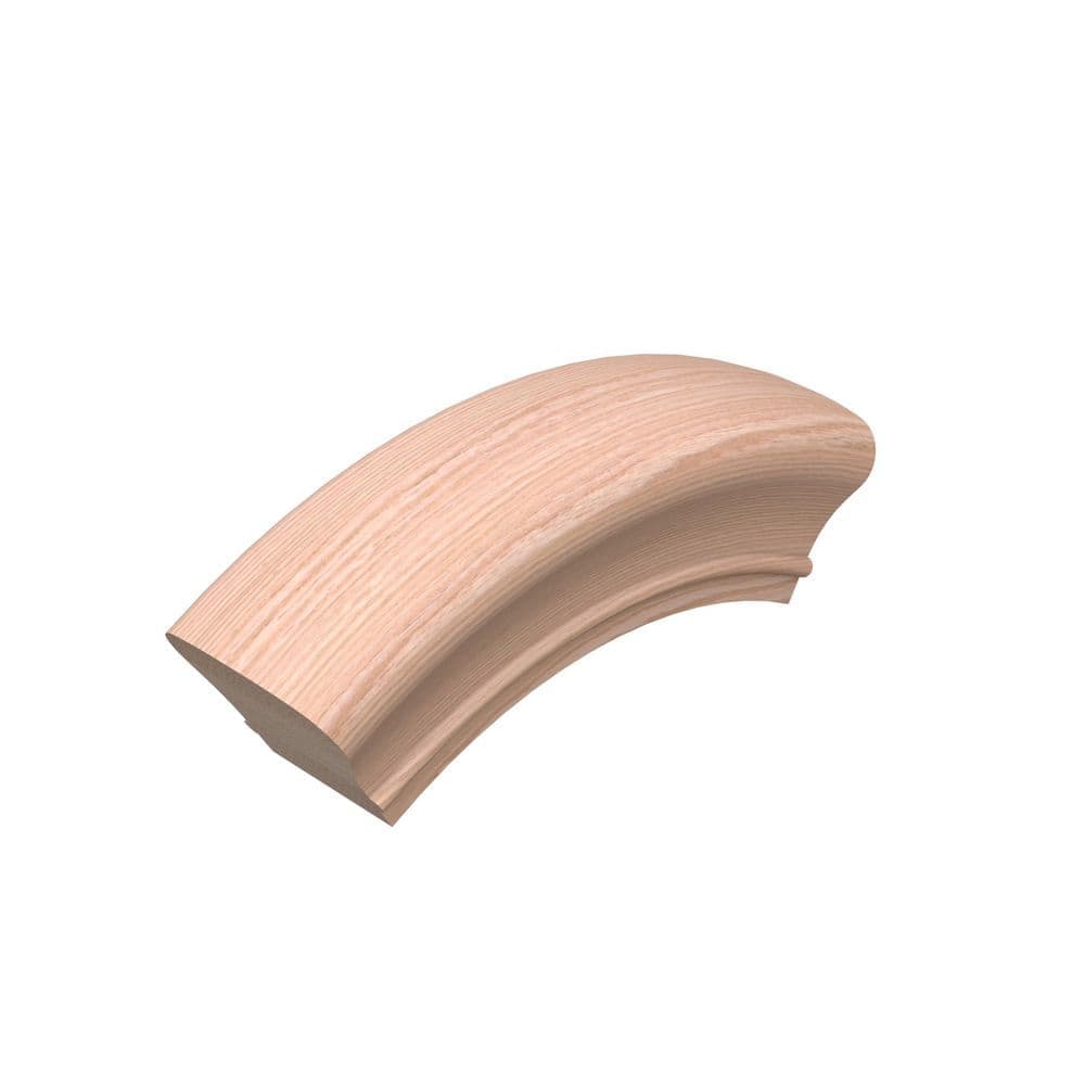 EVERMARK Stair Parts 7213 Unfinished Red Oak 60° Over-Easing Handrail Fitting