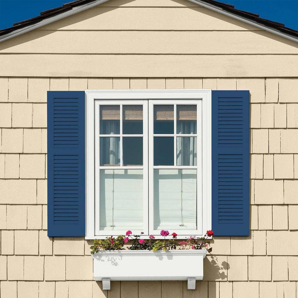 Glidden Premium 1 qt. PPG1160-7 Blue Tang Satin Exterior Latex Paint (4)