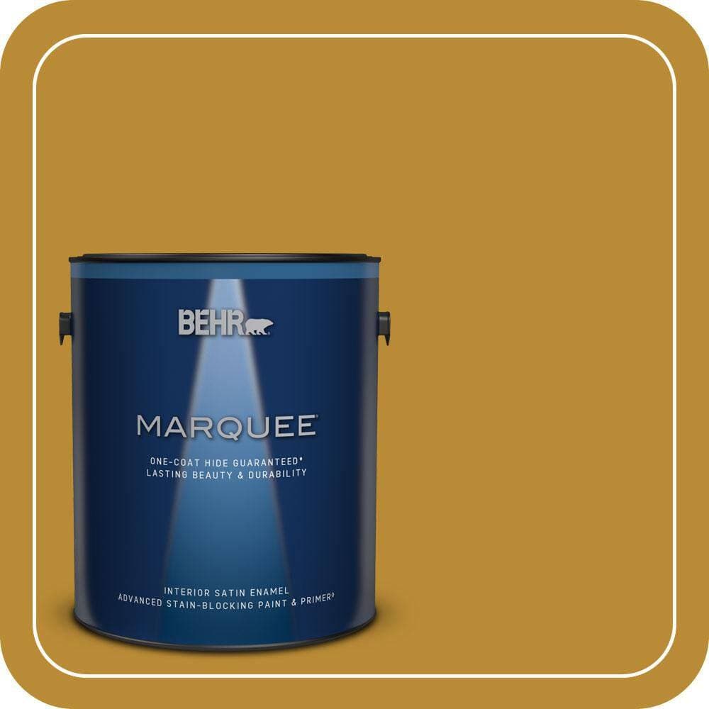 BEHR MARQUEE 1 gal. #S-H-340 Treasures Satin Enamel Interior Paint & Primer (1)